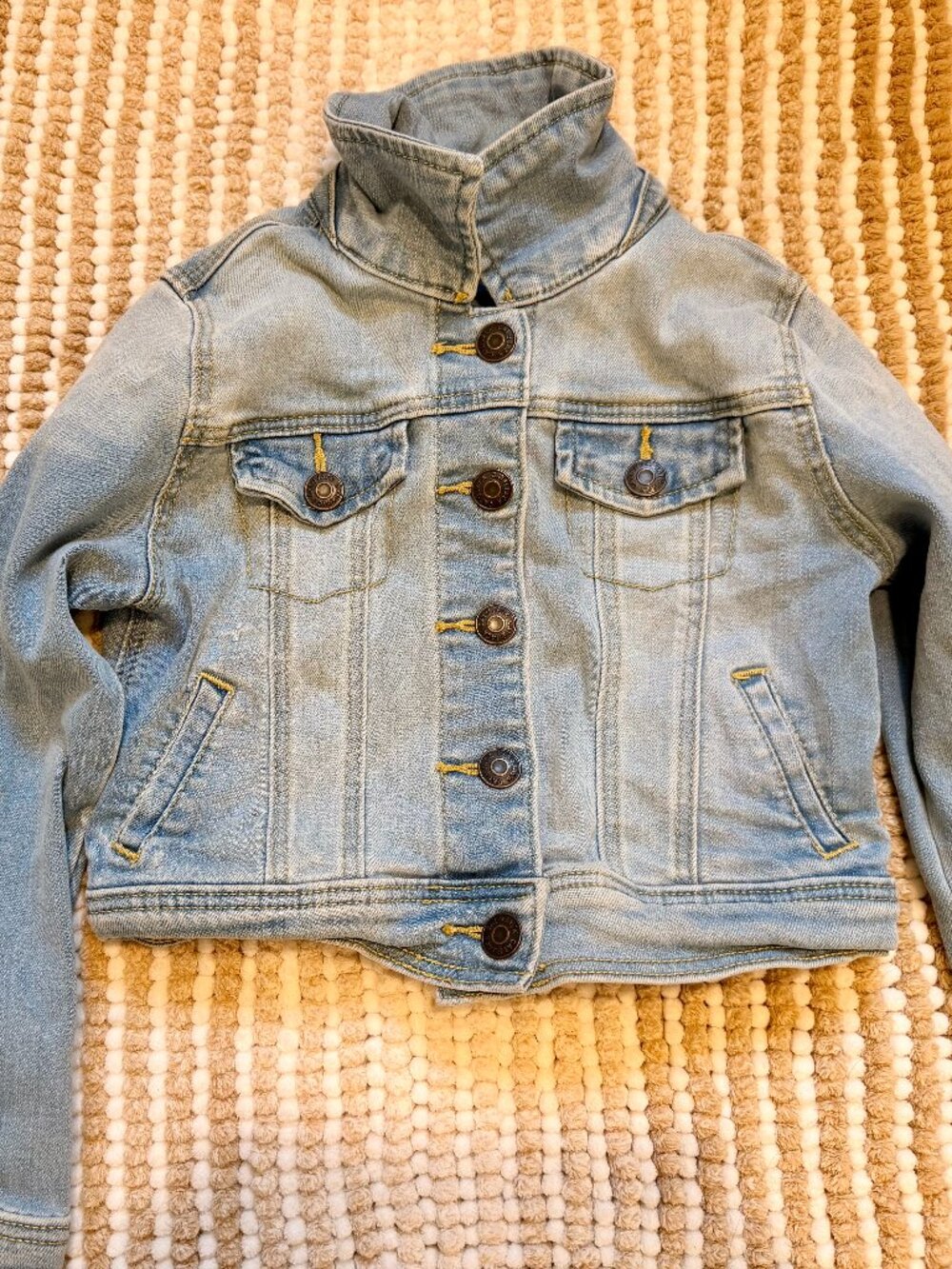 Cat & Jack Girls Light Wash Denim Jacket XS 4/5